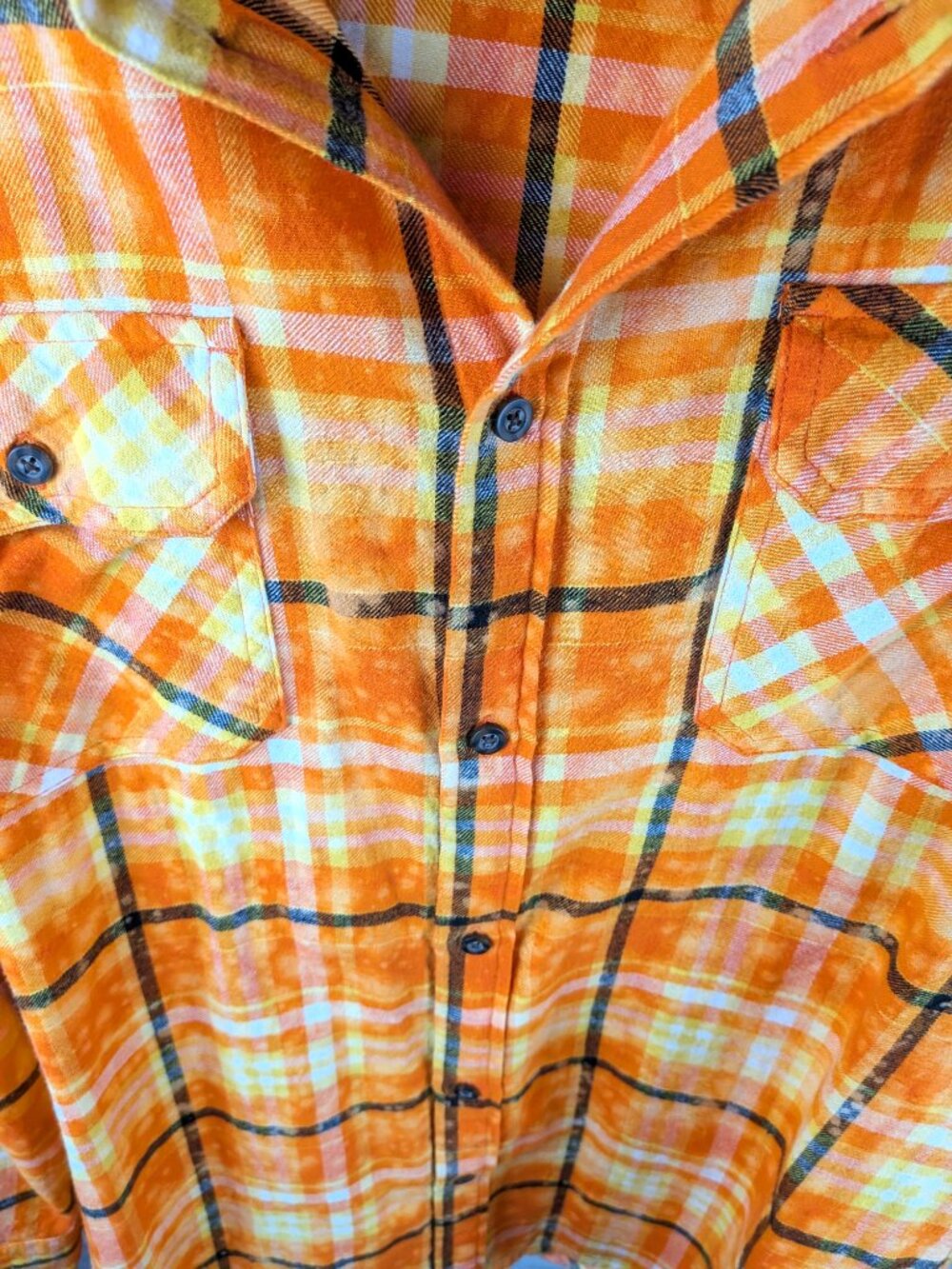 Angry Minnow Halloween Art Panel Flannel Shirt XXL/2X - Picture 5 of 9